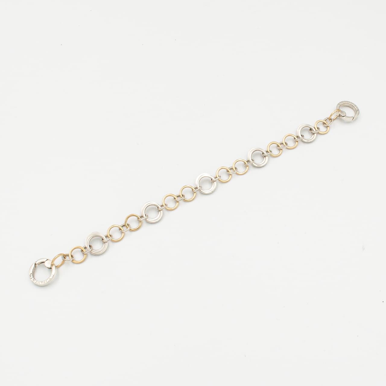 ティファニー サークル リンク ブレスレット 21.3cm シルバー 18K コンビ