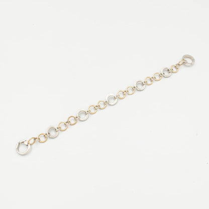 ティファニー サークル リンク ブレスレット 21.3cm シルバー 18K コンビ