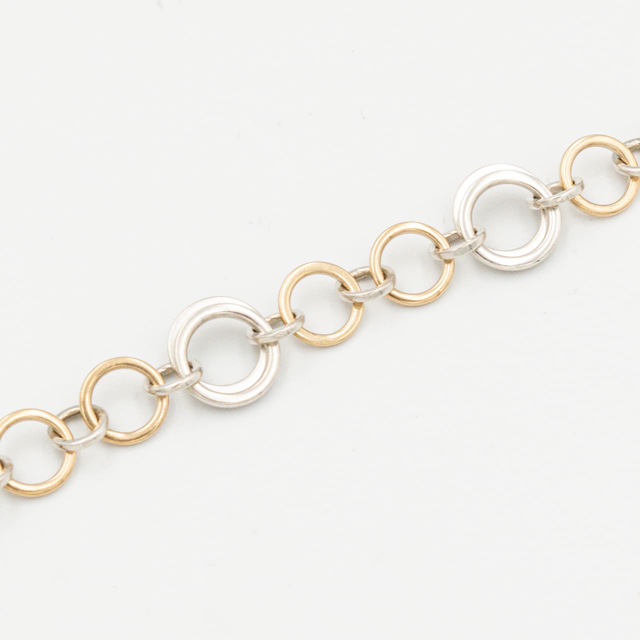ティファニー サークル リンク ブレスレット 21.3cm シルバー 18K コンビ