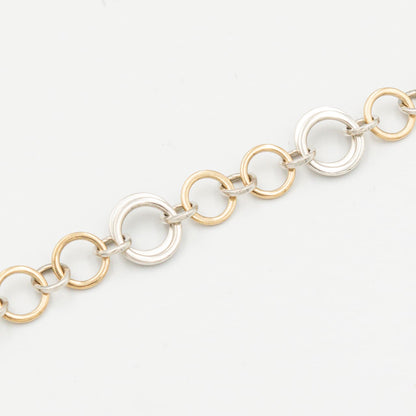 ティファニー サークル リンク ブレスレット 21.3cm シルバー 18K コンビ