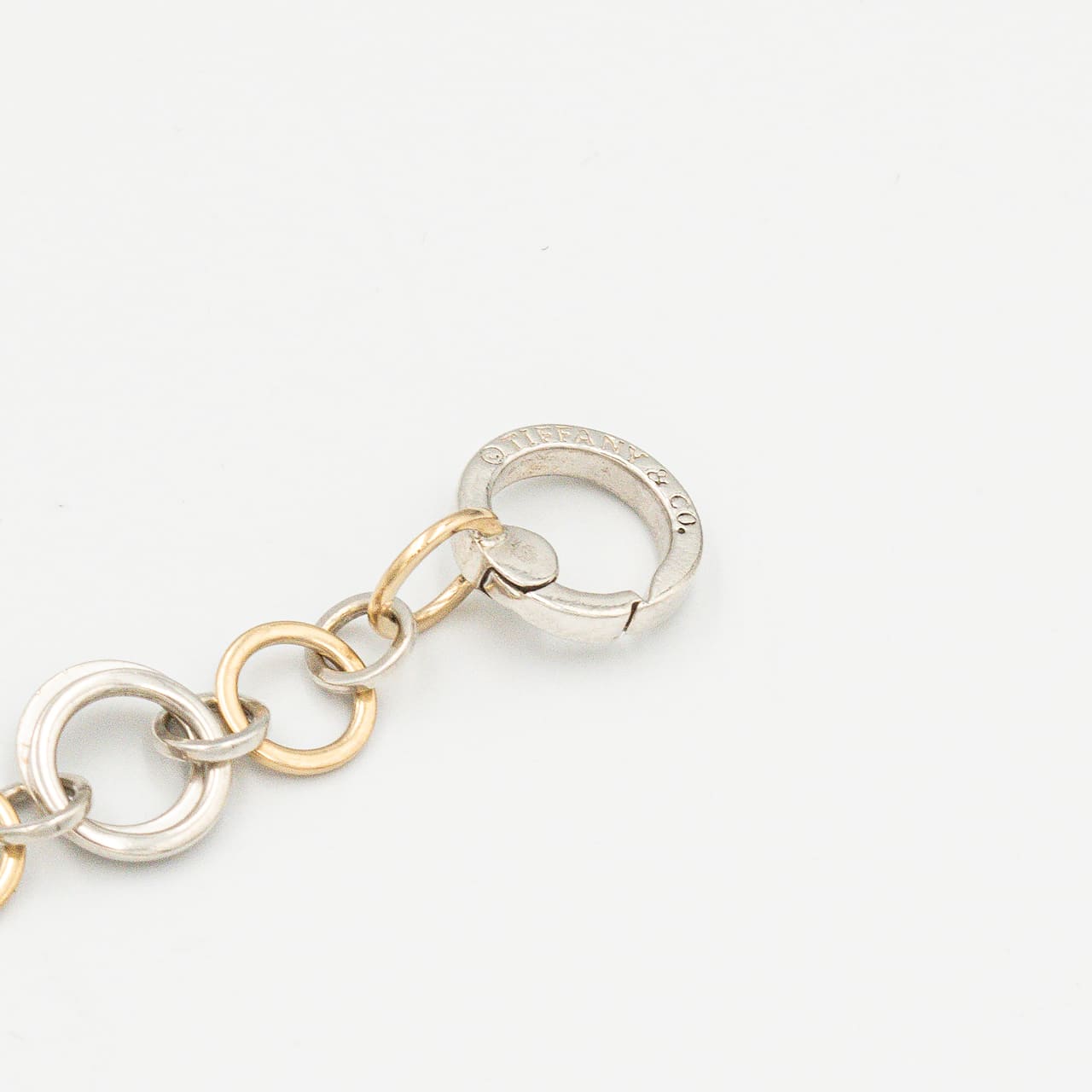 ティファニー サークル リンク ブレスレット 21.3cm シルバー 18K コンビ
