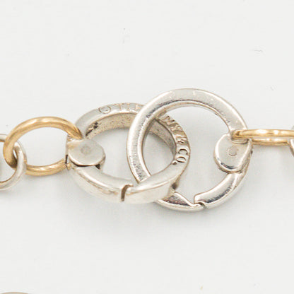 ティファニー サークル リンク ブレスレット 21.3cm シルバー 18K コンビ