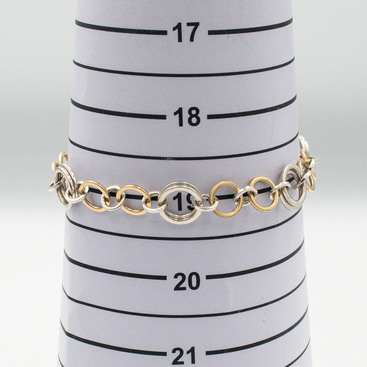 ティファニー サークル リンク ブレスレット 21.3cm シルバー 18K コンビ