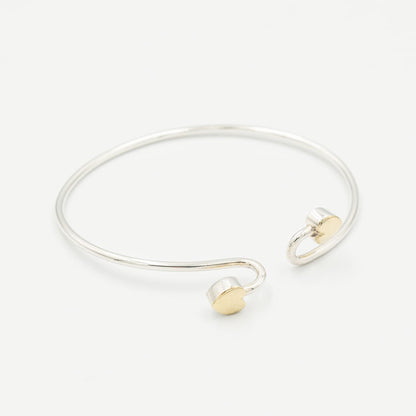 ヴィンテージ ティファニー ダブルハート フック バングル シルバー 18K コンビ 1990
