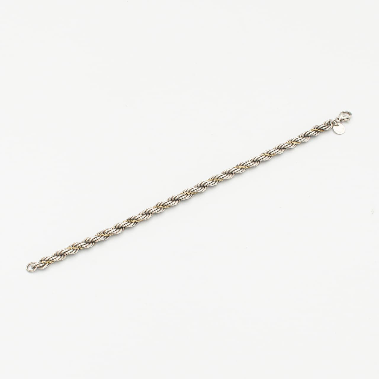 ヴィンテージ ティファニー シック ツイストロープ ブレスレット 18.4cm シルバー 18K コンビ 1990's