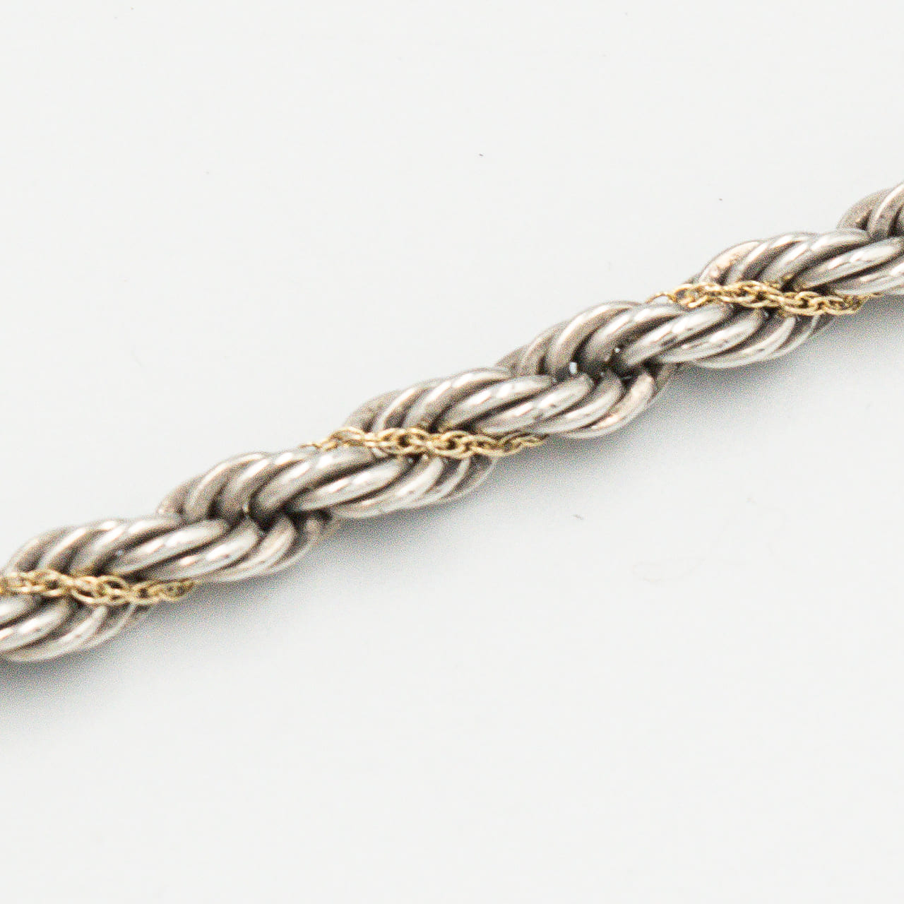 ヴィンテージ ティファニー シック ツイストロープ ブレスレット 18.4cm シルバー 18K コンビ 1990's