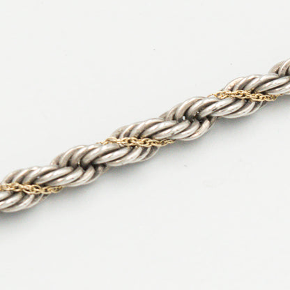 ヴィンテージ ティファニー シック ツイストロープ ブレスレット 18.4cm シルバー 18K コンビ 1990's