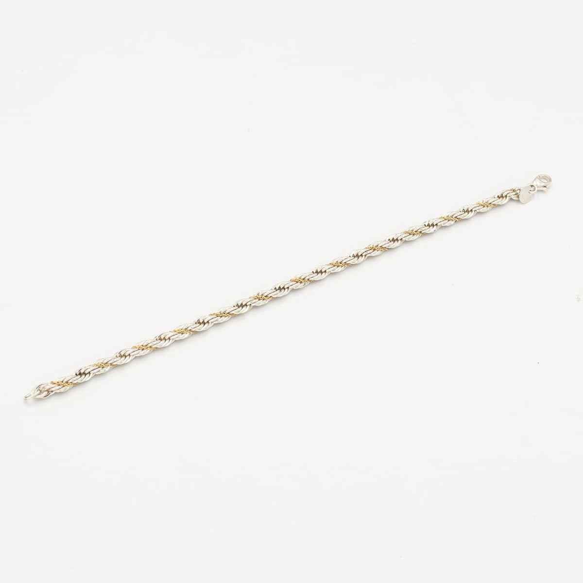 ヴィンテージ ティファニー シック ツイストロープ ブレスレット 20.6cm シルバー 18K コンビ 1990's