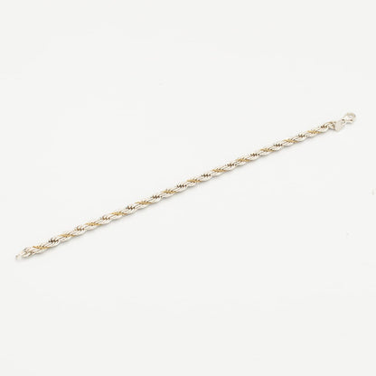 ヴィンテージ ティファニー シック ツイストロープ ブレスレット 20.6cm シルバー 18K コンビ 1990's