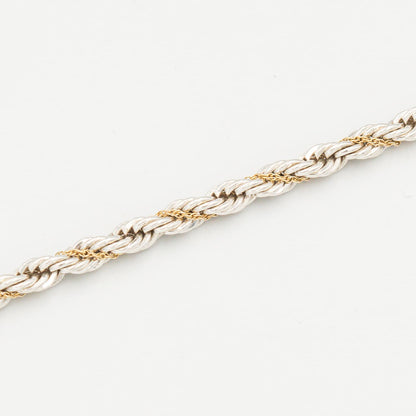 ヴィンテージ ティファニー シック ツイストロープ ブレスレット 20.6cm シルバー 18K コンビ 1990's