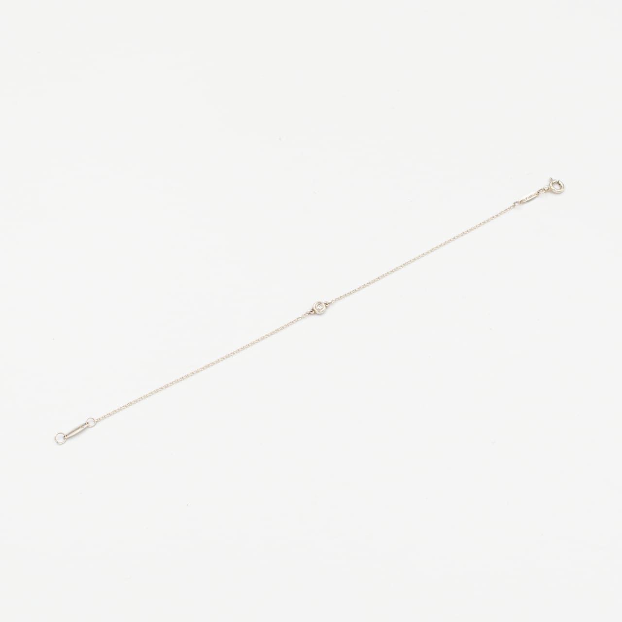 ティファニー ダイヤモンド バイザヤード ブレスレット 18.6cm シルバー