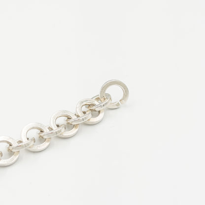 ヴィンテージ ティファニー サークルリンク ブレスレット 21cm シルバー 18K コンビ 2000's