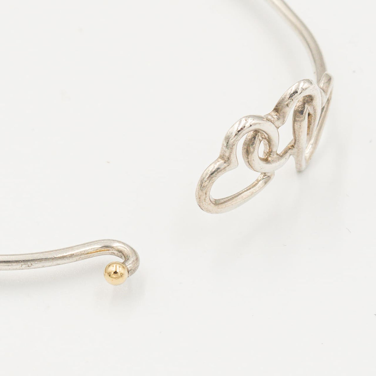 ヴィンテージ ティファニー トリプルハート バングル シルバー 18K コンビ