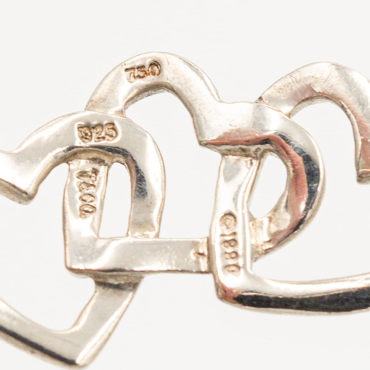 ヴィンテージ ティファニー トリプルハート バングル シルバー 18K コンビ