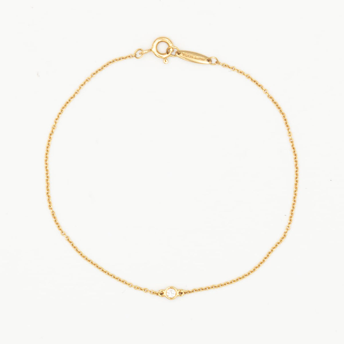 ティファニー ダイヤモンド バイザヤード ブレスレット 18.6cm 18K