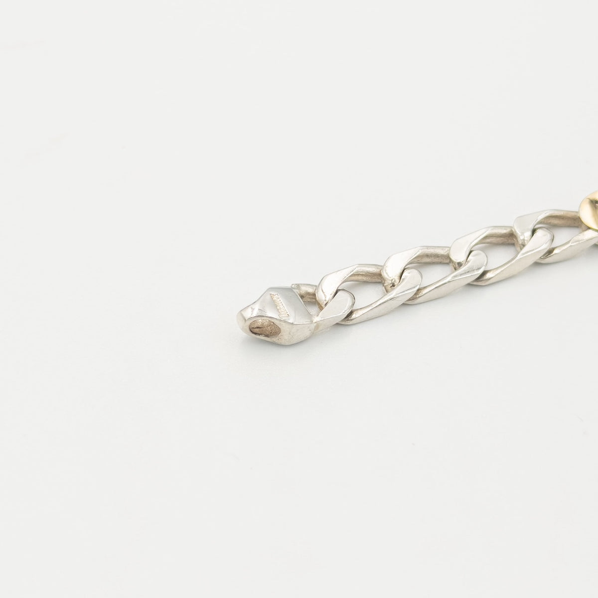 ヴィンテージ ティファニー フィガロチェーン ブレスレット 17.7cm シルバー 18K コンビ 1990's