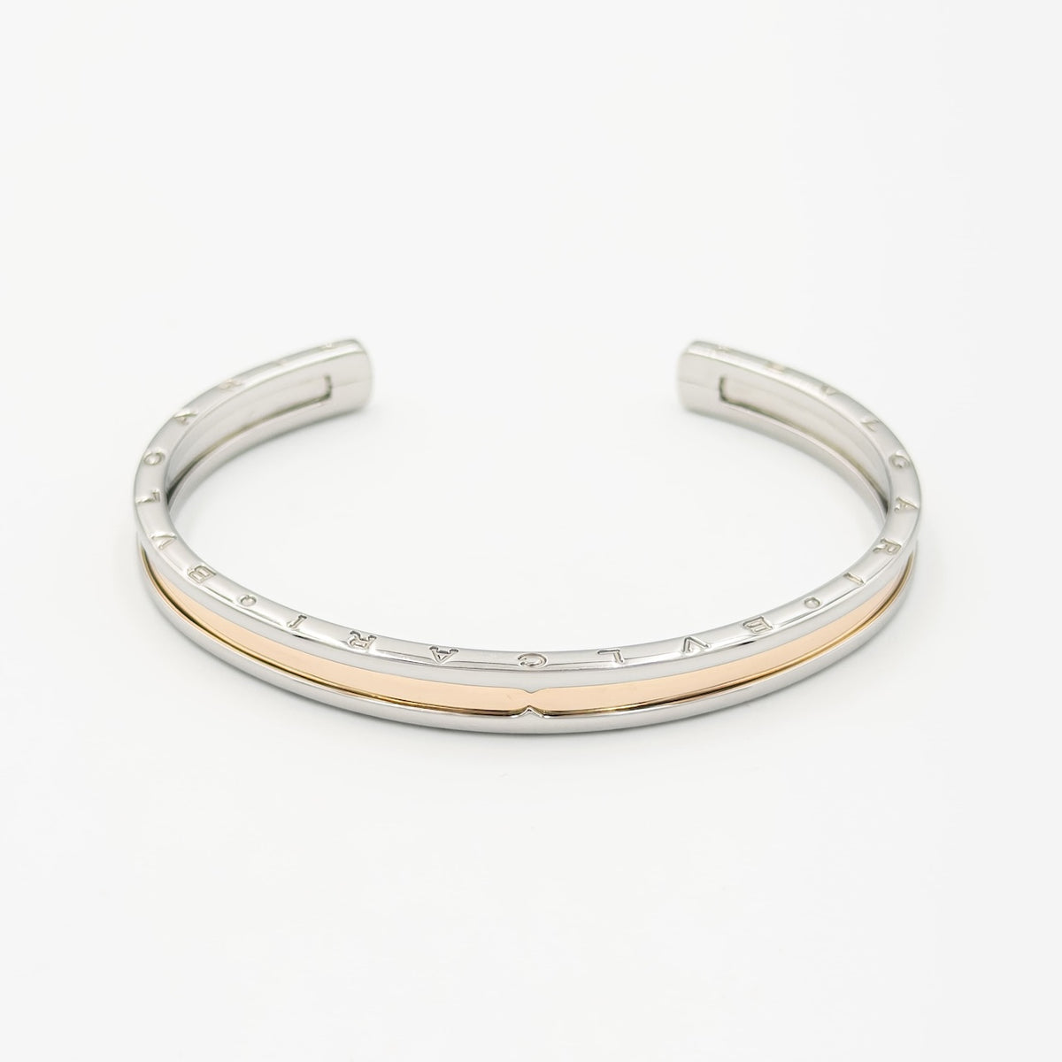 ブルガリ ビーゼロワン カフ バングル ステンレススチール 18K コンビ