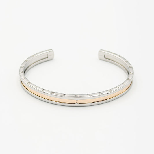 ブルガリ ビーゼロワン カフ バングル ステンレススチール 18K コンビ