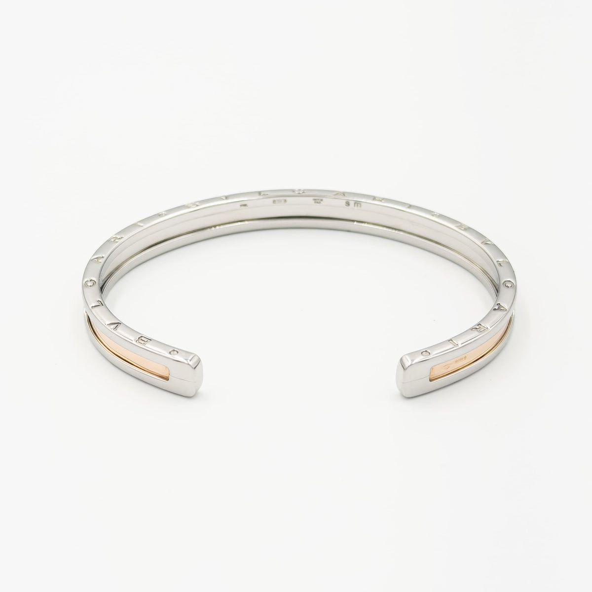 ブルガリ ビーゼロワン カフ バングル ステンレススチール 18K コンビ