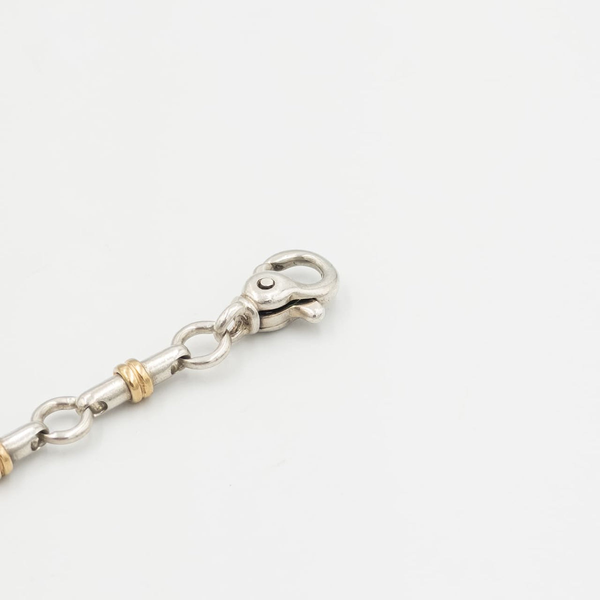 ヴィンテージ ティファニー ブライドル リンク ブレスレット 18.4cm シルバー 18K コンビ 1990's