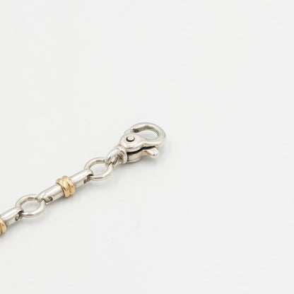 ヴィンテージ ティファニー ブライドル リンク ブレスレット 18.4cm シルバー 18K コンビ 1990's