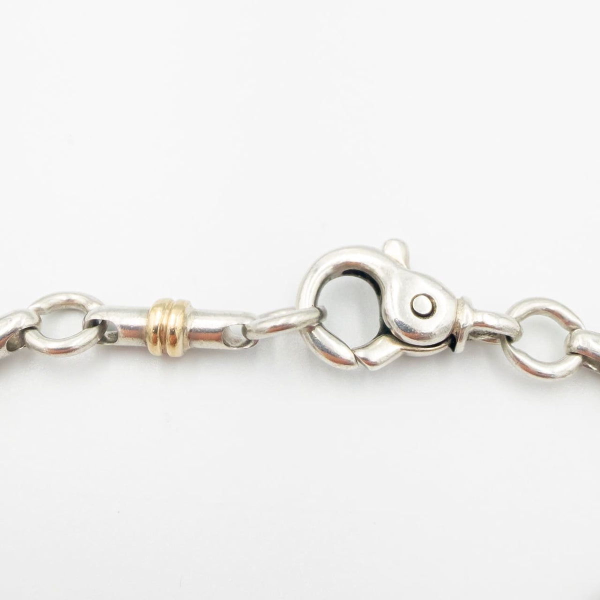 ヴィンテージ ティファニー ブライドル リンク ブレスレット 18.4cm シルバー 18K コンビ 1990's