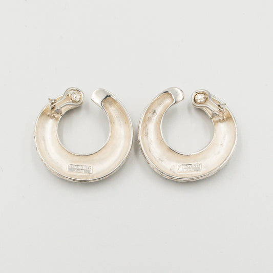 ティファニー テクスチャード フープ イヤリング