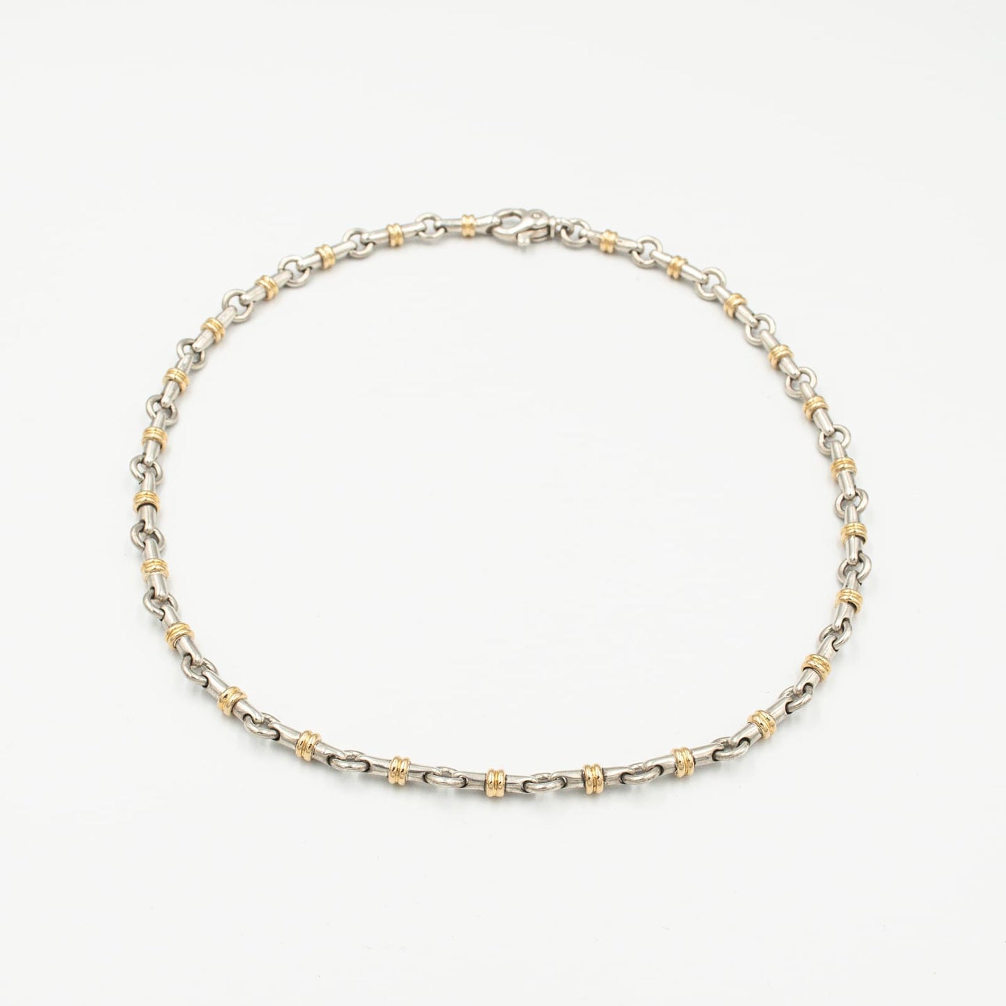 ヴィンテージ ティファニー ブライドル リンク ネックレス シルバー 18K コンビ 1990's