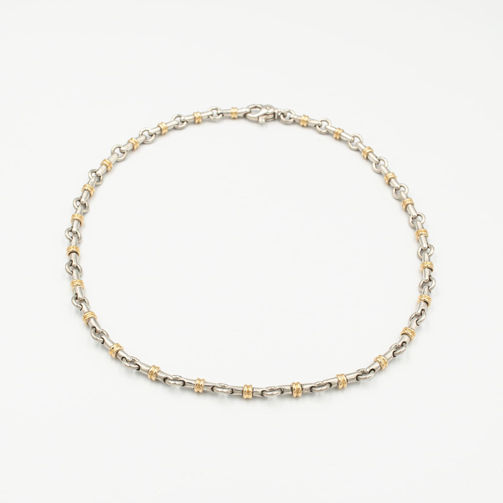 ヴィンテージ ティファニー ブライドル リンク ネックレス シルバー 18K コンビ 1990's