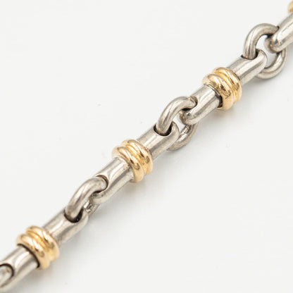 ヴィンテージ ティファニー ブライドル リンク ネックレス シルバー 18K コンビ 1990's