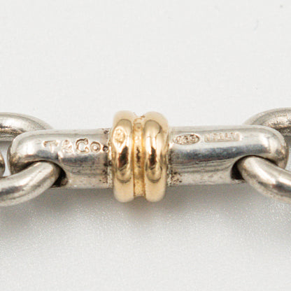ヴィンテージ ティファニー ブライドル リンク ネックレス シルバー 18K コンビ 1990's 刻印