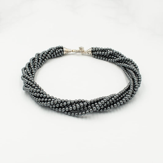 ティファニー ヘマタイト ビーズ トルサード ネックレス 1990's