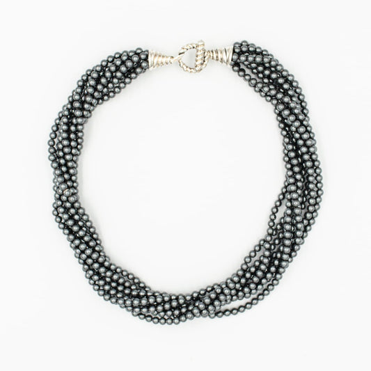 ティファニー ヘマタイト ビーズ トルサード ネックレス 1990's