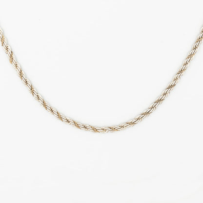 ヴィンテージ ティファニー シック ツイスト ロープ ネックレス 46.2cm シルバー 18K コンビ 1990's