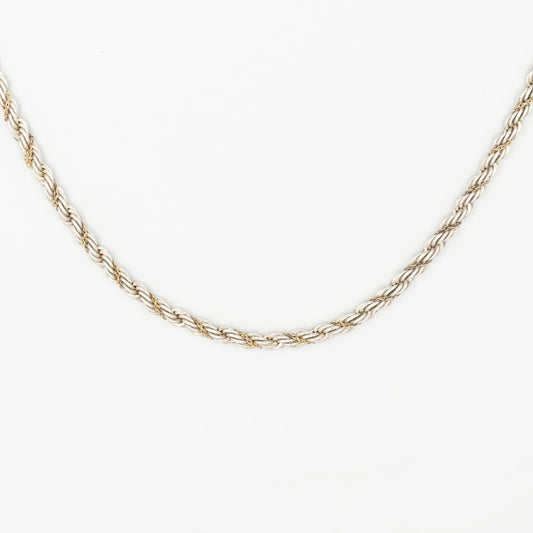 ヴィンテージ ティファニー シック ツイスト ロープ ネックレス 46.2cm シルバー 18K コンビ 1990's