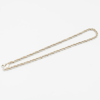 ヴィンテージ ティファニー シック ツイスト ロープ ネックレス 46.2cm シルバー 18K コンビ 1990's