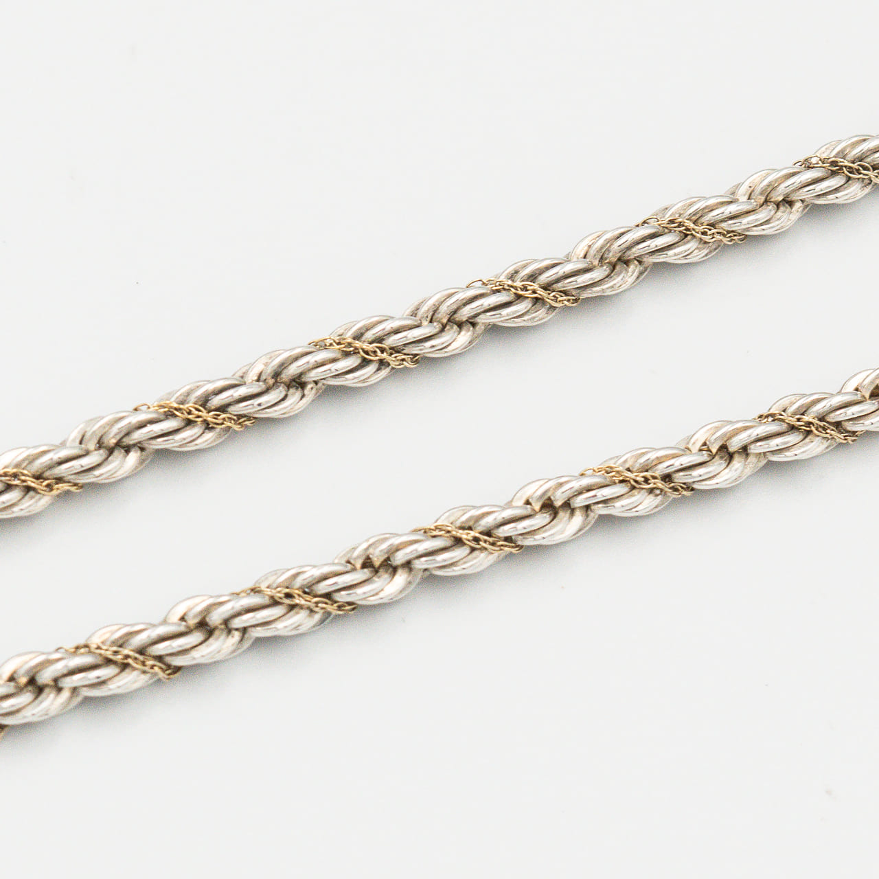 ヴィンテージ ティファニー シック ツイスト ロープ ネックレス 46.2cm シルバー 18K コンビ 1990's