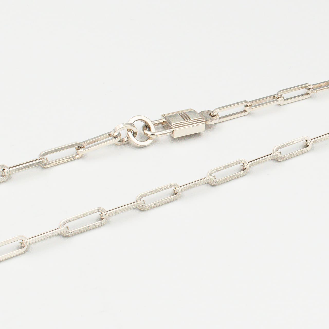 エルメス ケリー シェーヌ ネックレス 87.4cm シルバー