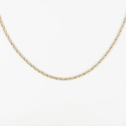 ヴィンテージ ティファニー シック ツイスト ロープ ネックレス 61.6cm シルバー 14K コンビ 1980's
