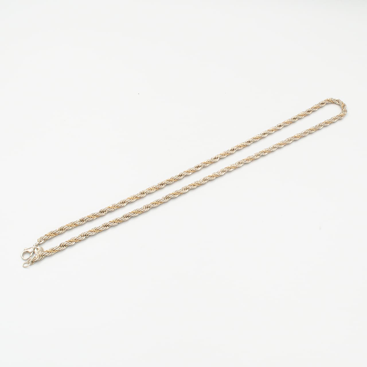 ヴィンテージ ティファニー シック ツイスト ロープ ネックレス 61.6cm シルバー 14K コンビ 1980's
