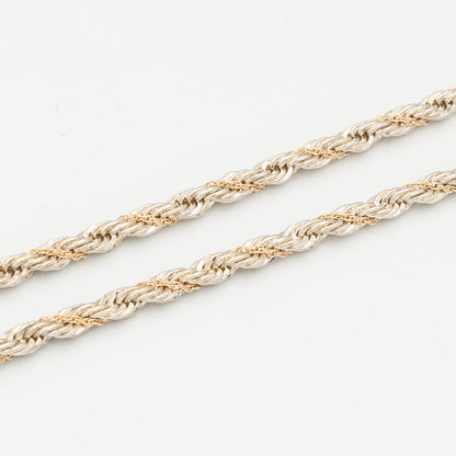 ヴィンテージ ティファニー シック ツイスト ロープ ネックレス 61.6cm シルバー 14K コンビ 1980's