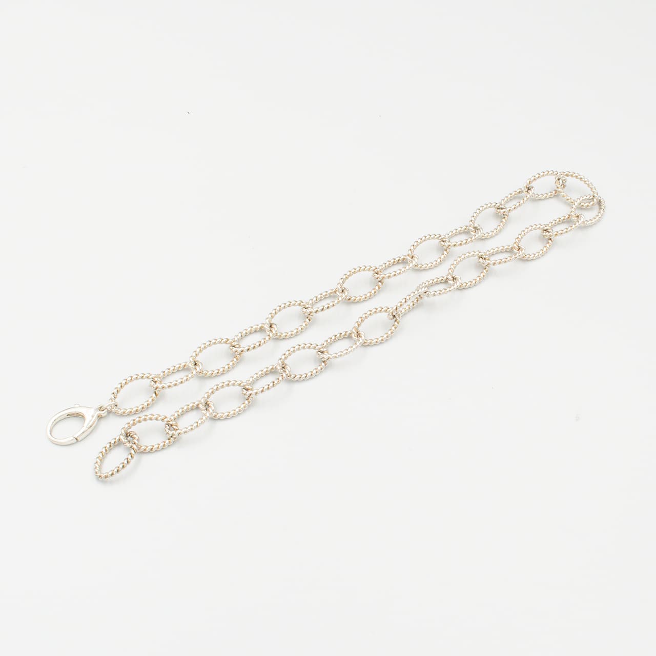 ティファニー ツイスト オーバル リンク ネックレス 46.8cm シルバー
