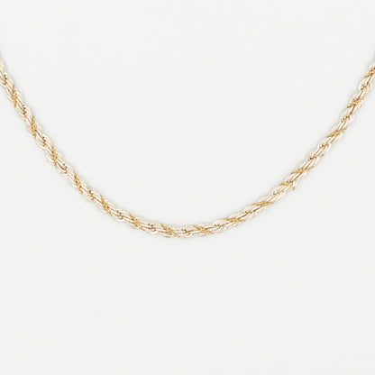 ヴィンテージ ティファニー シック ツイスト ロープ ネックレス 46.4cm シルバー 18K コンビ 1990's