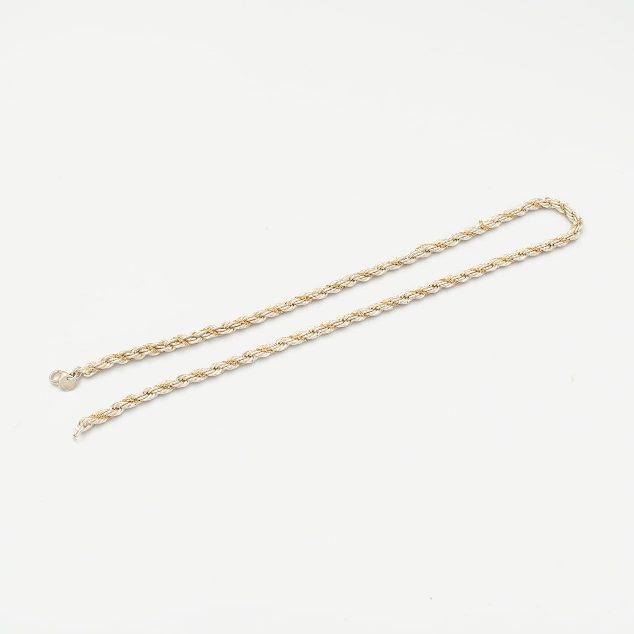 ヴィンテージ ティファニー シック ツイスト ロープ ネックレス 46.4cm シルバー 18K コンビ 1990's