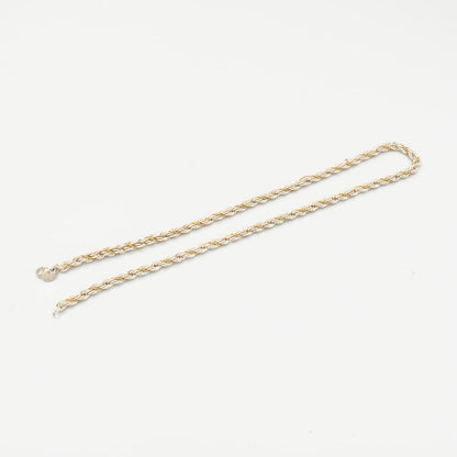 ヴィンテージ ティファニー シック ツイスト ロープ ネックレス 46.4cm シルバー 18K コンビ 1990's