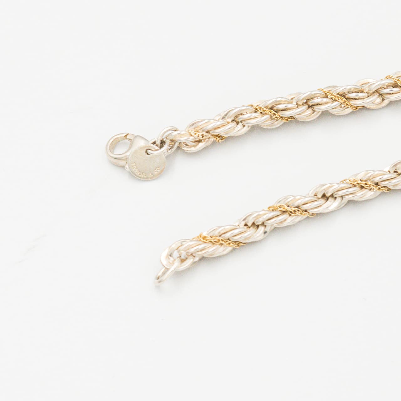 ヴィンテージ ティファニー シック ツイスト ロープ ネックレス 46.4cm シルバー 18K コンビ 1990's