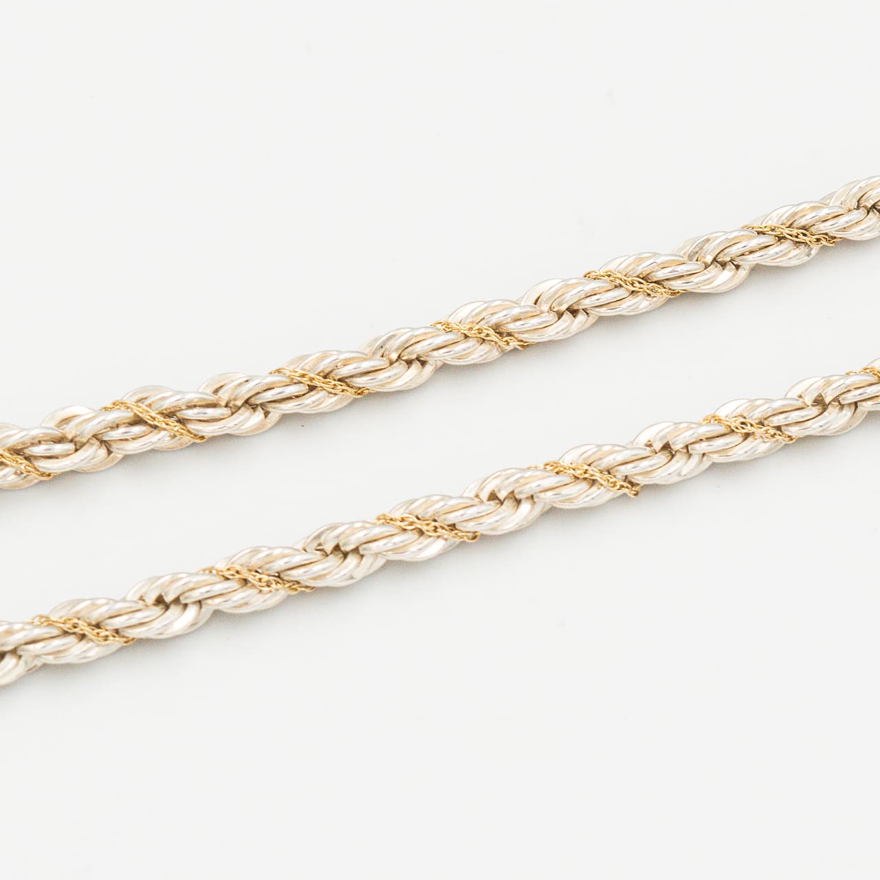 ヴィンテージ ティファニー シック ツイスト ロープ ネックレス 46.4cm シルバー 18K コンビ 1990's