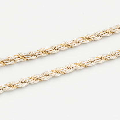 ヴィンテージ ティファニー シック ツイスト ロープ ネックレス 46.4cm シルバー 18K コンビ 1990's