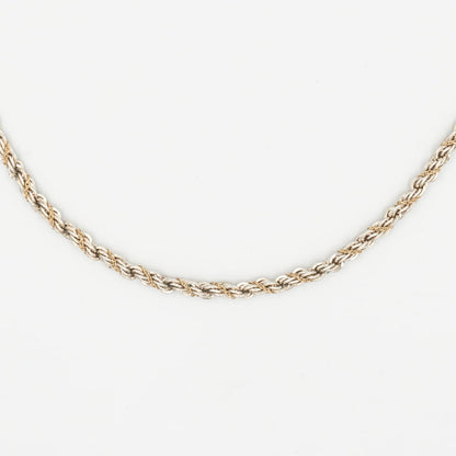 ヴィンテージ ティファニー シック ツイスト ロープ ネックレス 60.1cm シルバー 14K コンビ 1980's