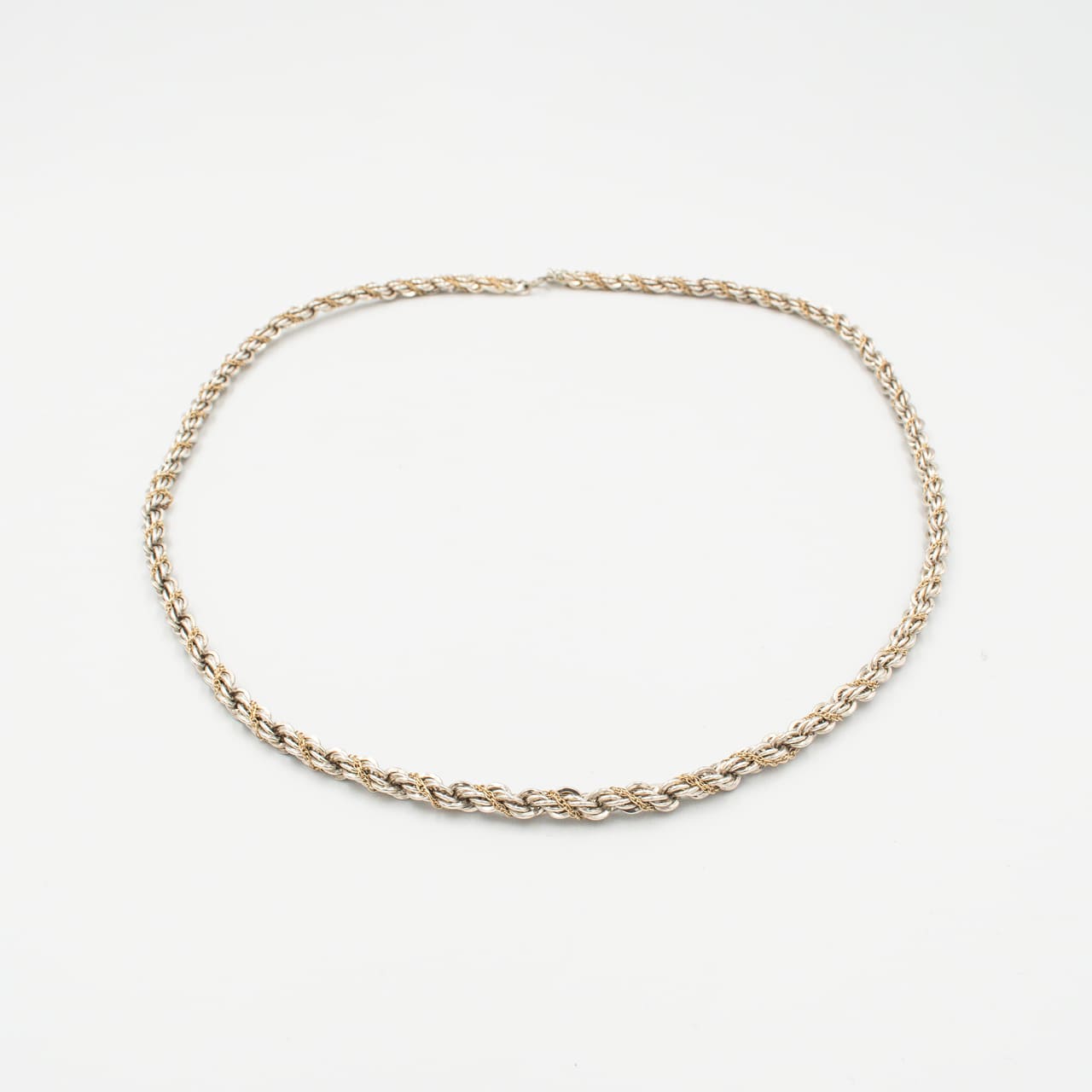 ヴィンテージ ティファニー シック ツイスト ロープ ネックレス 60.1cm シルバー 14K コンビ 1980's